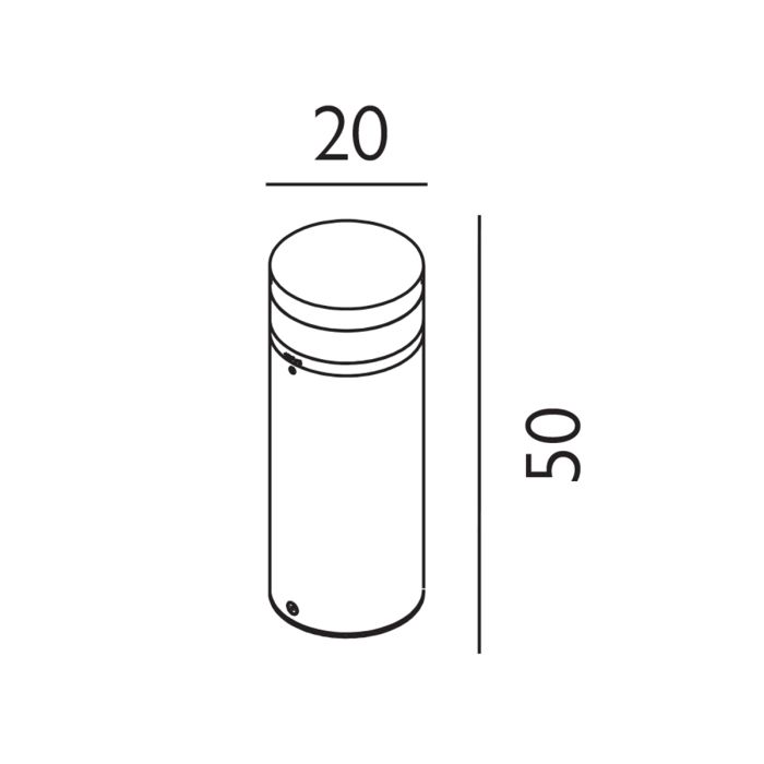Stavanger LED Medium Bollard - Graphite