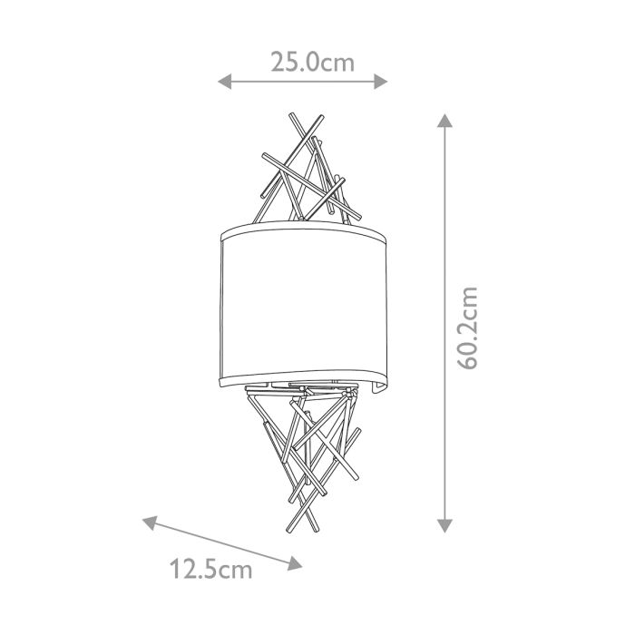 Taiko 2 Light Wall Light - Olde Bronze