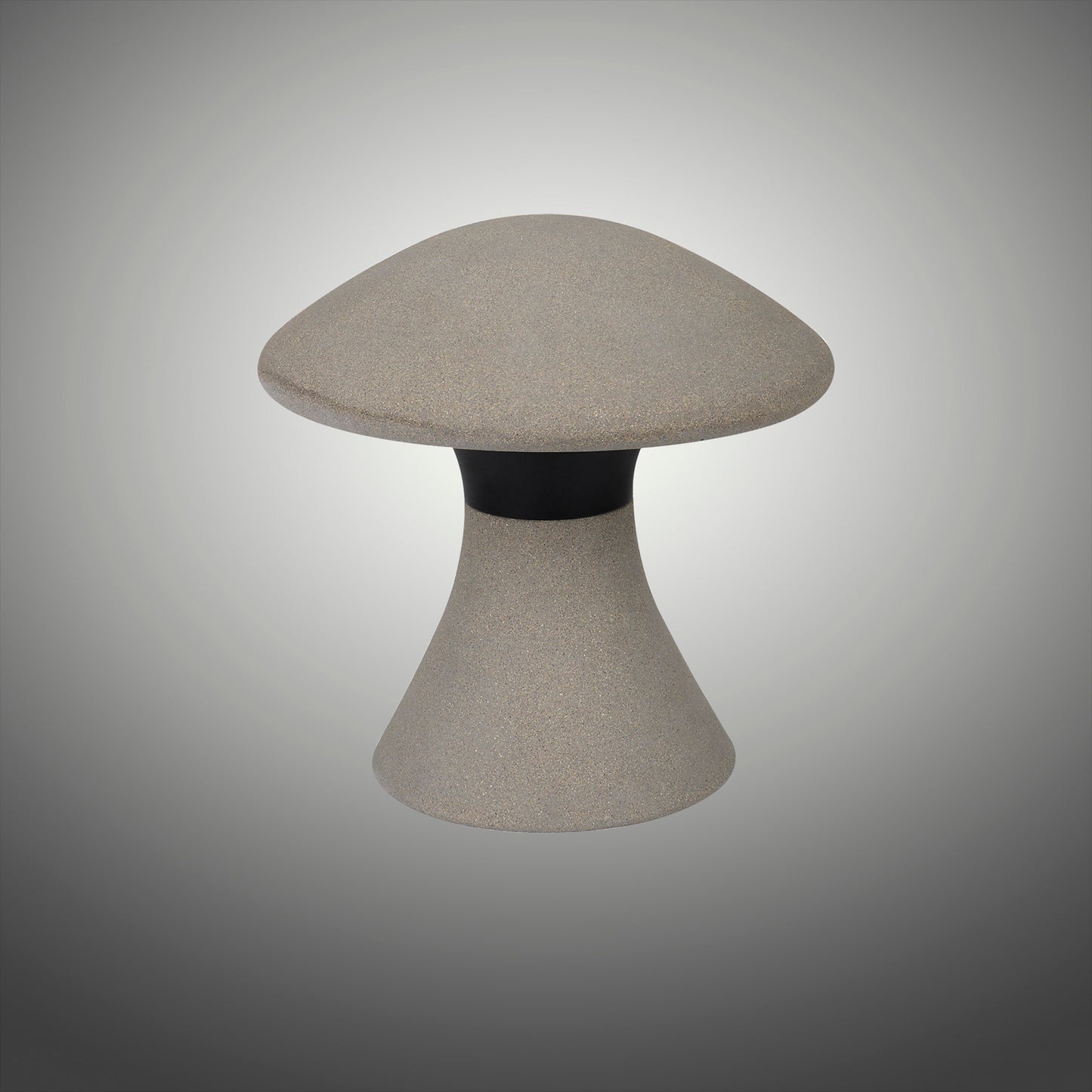 Taos Large Mushroom Bollard, 12W LED, 3000K, 905lm, IP65, Dark Grey Cement, 3yrs Warranty by Mantra