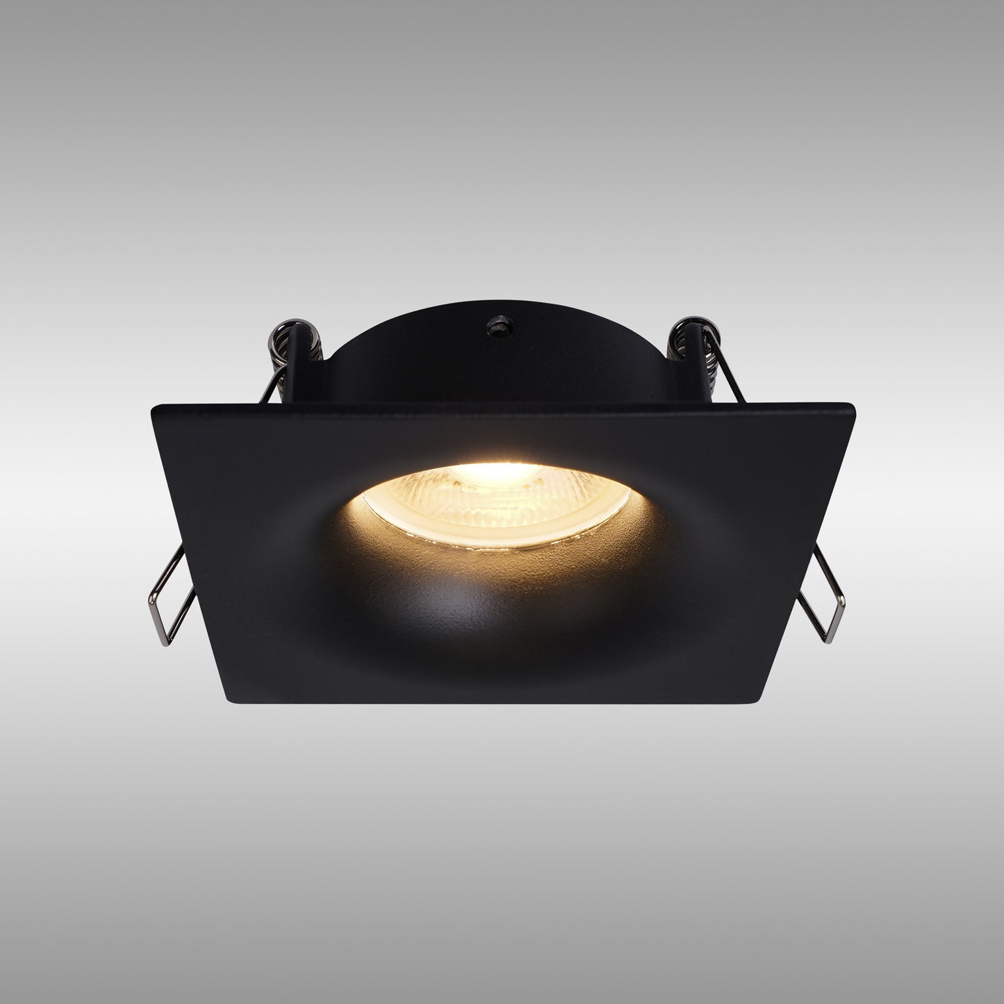 Tavira Recessed Spotlight 8.5cm Square, GU10 (Max 12W), IP54, Cut Out 68mm, Black by Mantra