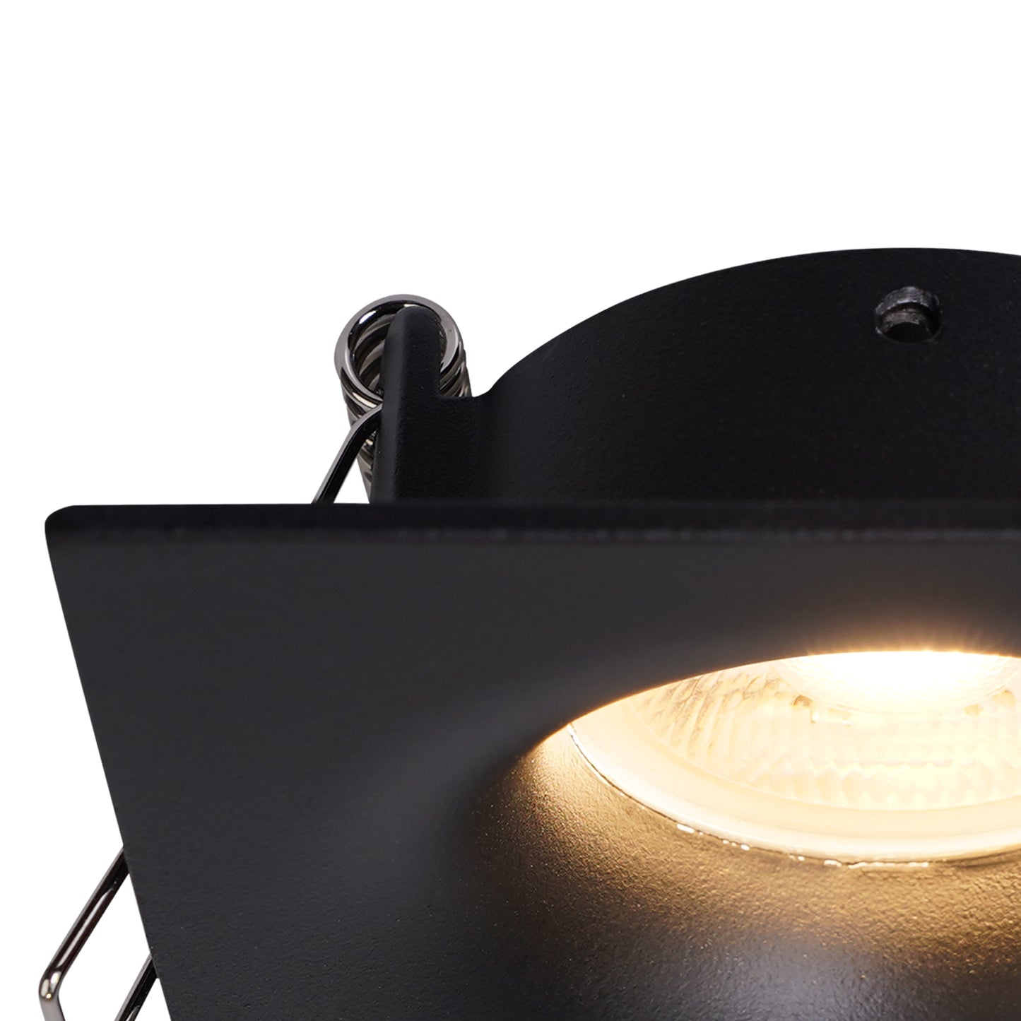 Tavira Recessed Spotlight 8.5cm Square, GU10 (Max 12W), IP54, Cut Out 68mm, Black by Mantra