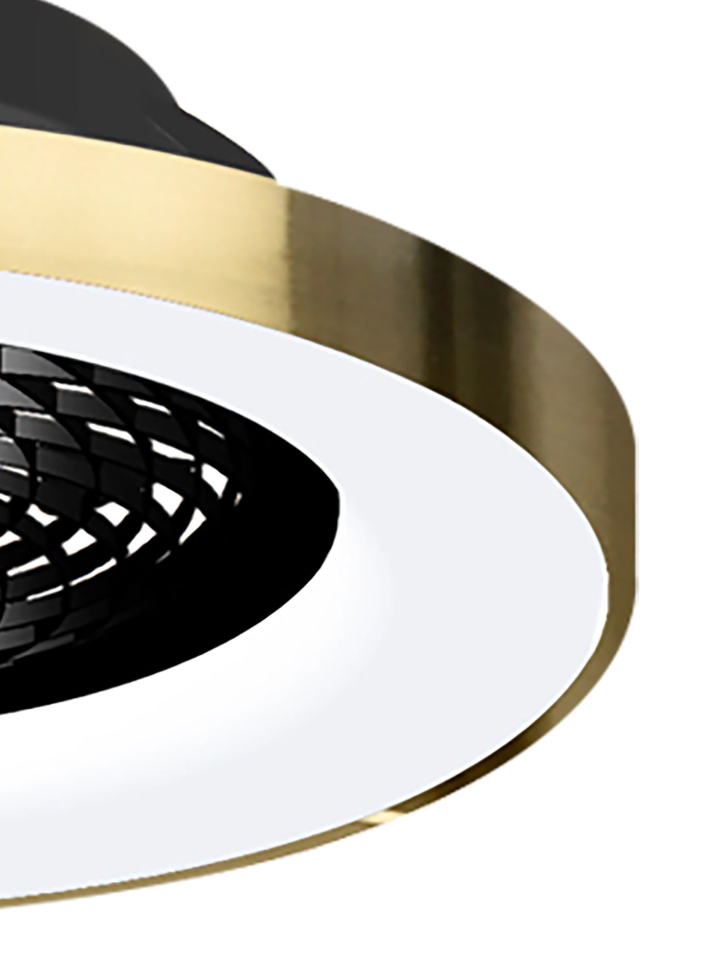 Tibet 70W LED Dimmable Ceiling Light With 35W DC Reversible Fan Remote, APP & Alexa/Google Voice, 3900lm, Gold/Black, 5yrs Warranty by Mantra