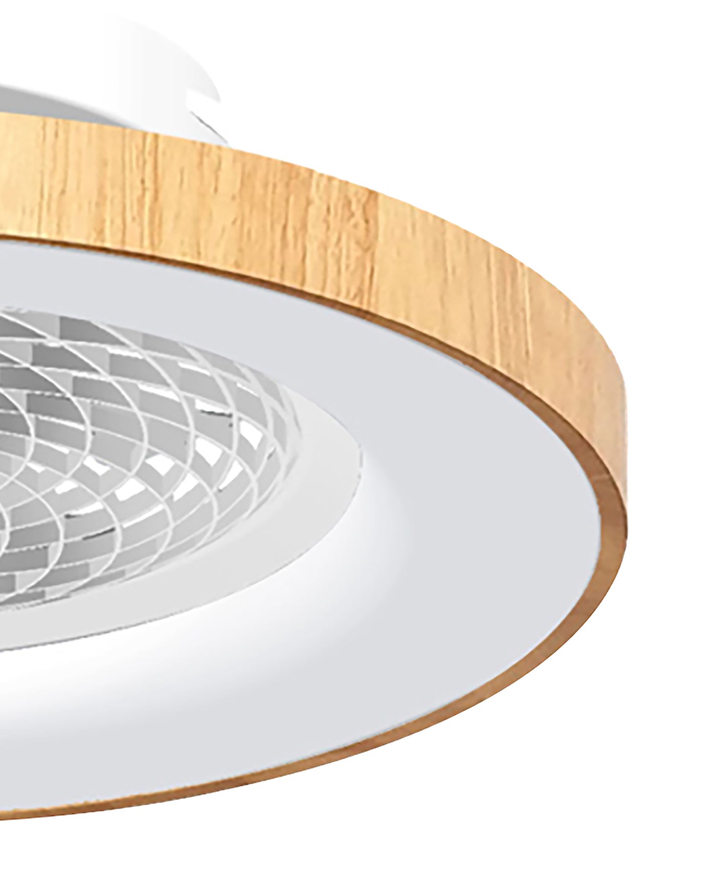 Tibet 70W LED Dimmable Ceiling Light With 35W DC Reversible Fan Remote, APP, Alexa & Google Voice, 3900lm, Wood Effect/White, 5yrs Wrnty by Mantra