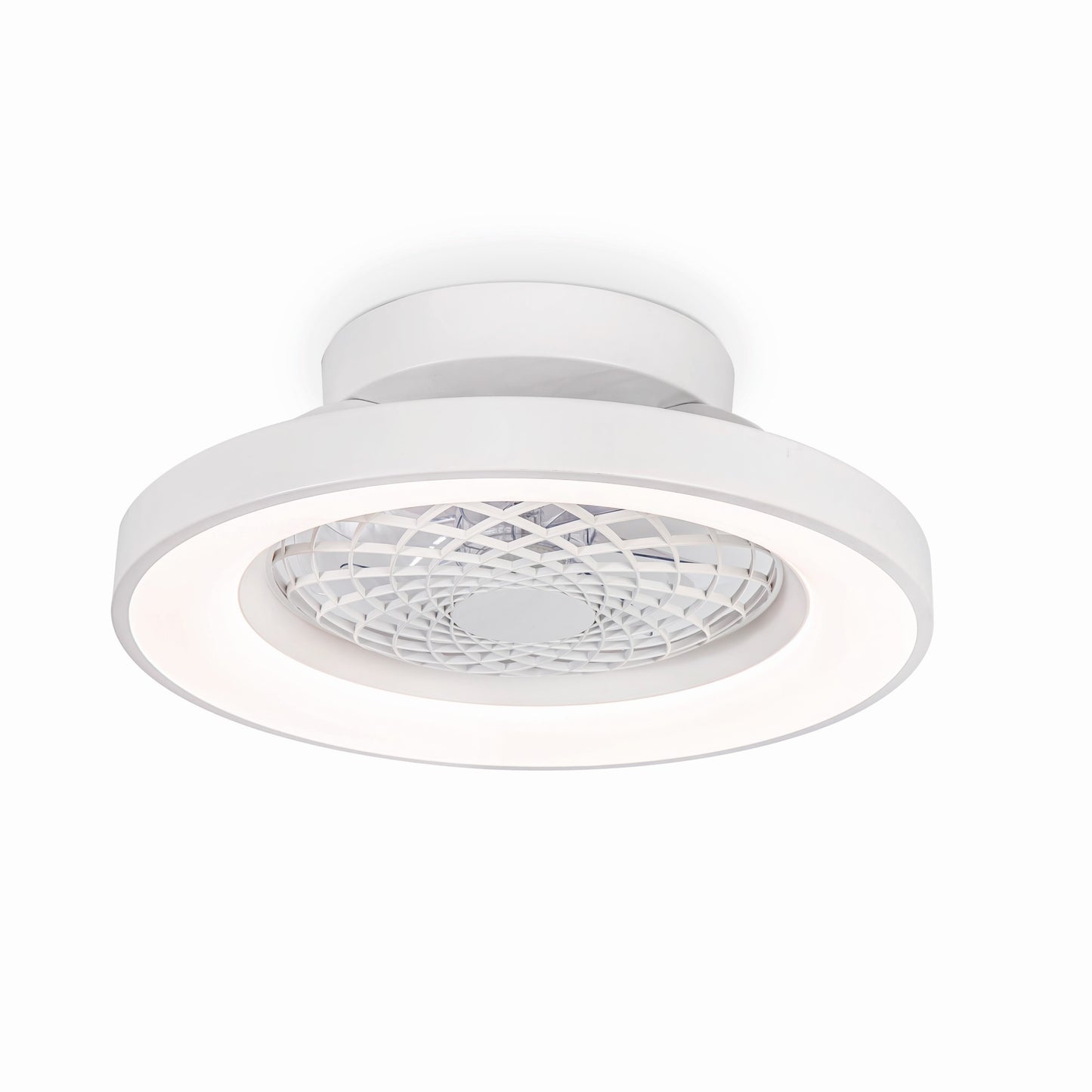 Tibet Mini 70W LED Dimmable Ceiling Light With 35W DC Reversible Fan, Remote, 3900lm, White, 5yrs Warranty by Mantra