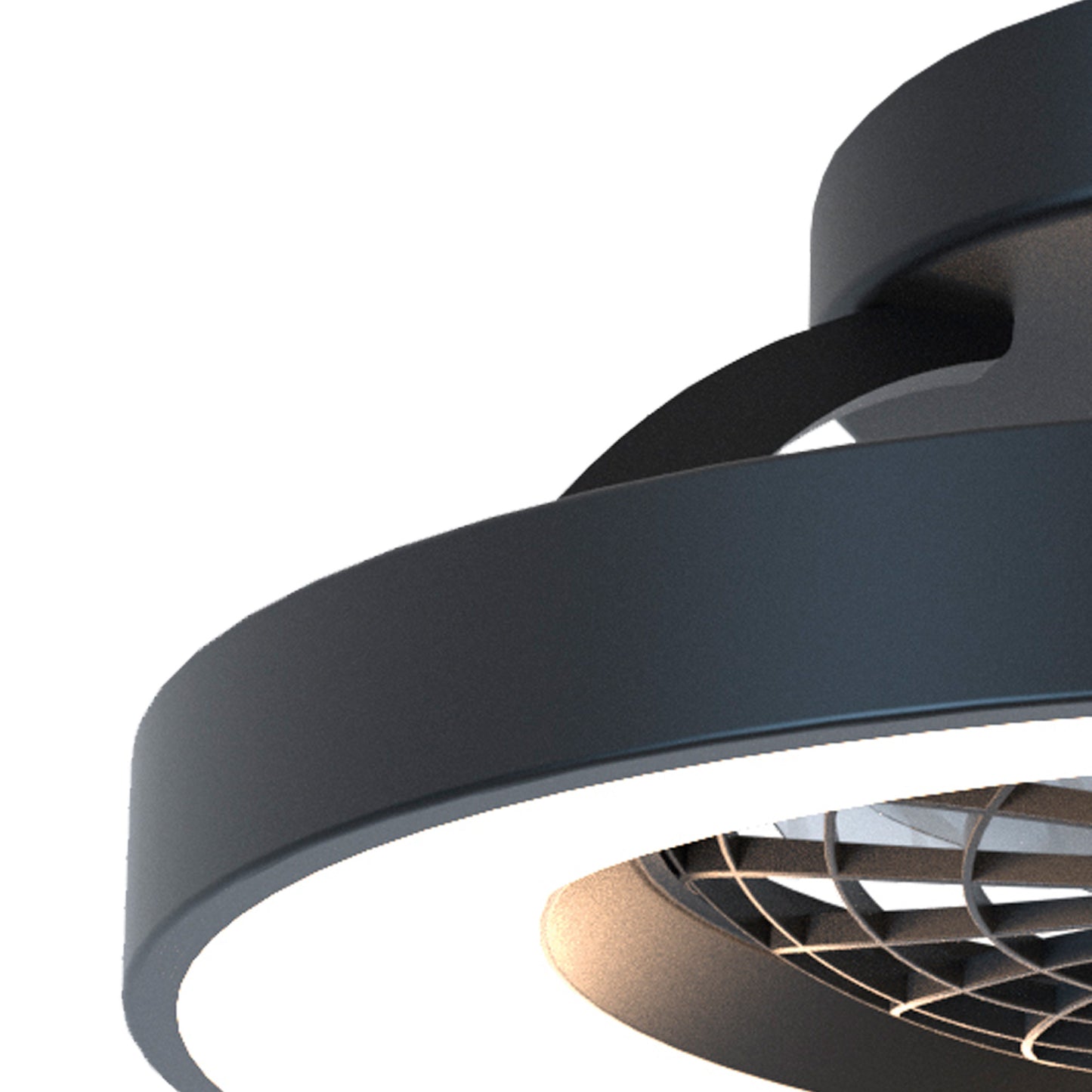 Tibet Mini 70W LED Dimmable Ceiling Light With 35W DC Reversible Fan, Remote, 3900lm, Black, 5yrs Warranty by Mantra