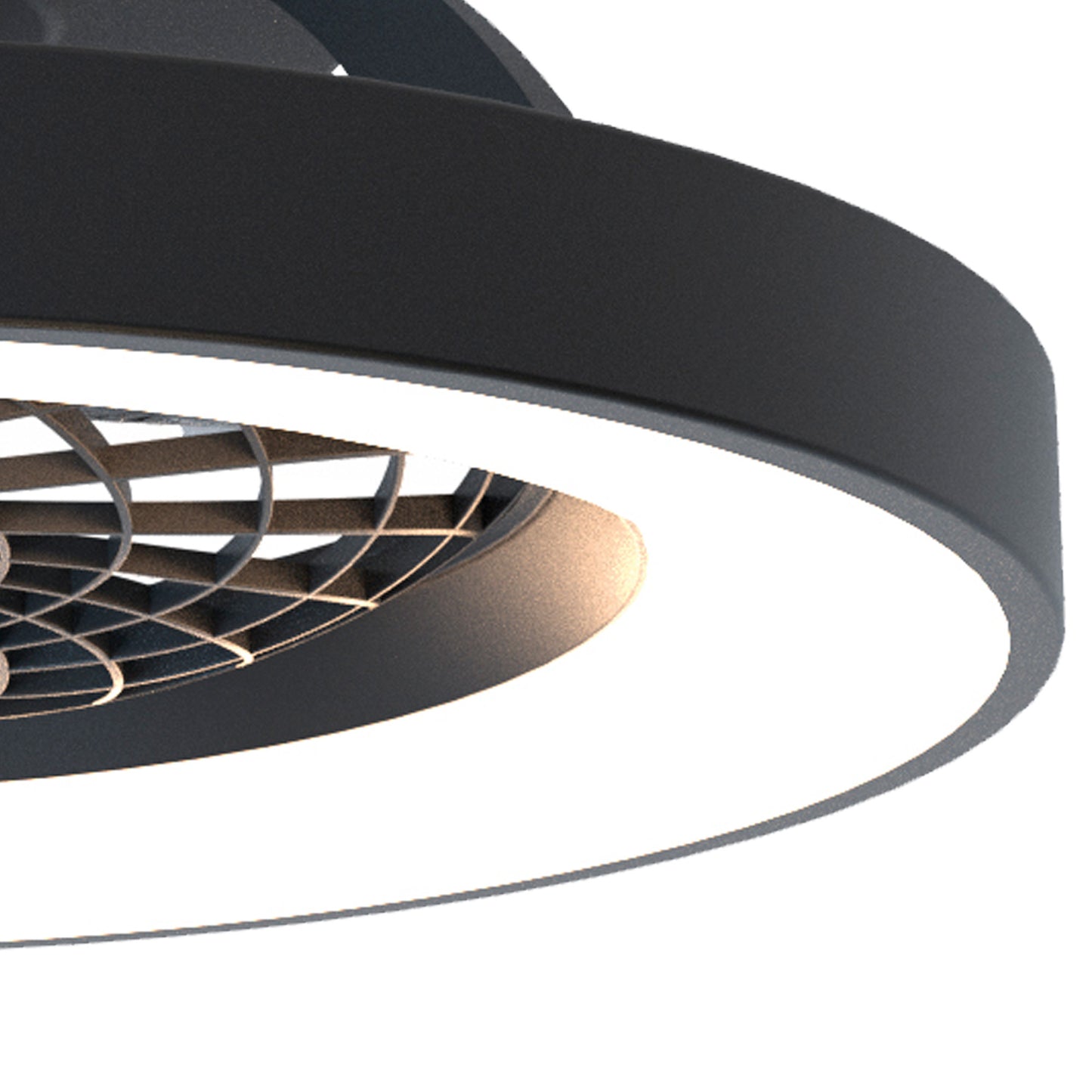 Tibet Mini 70W LED Dimmable Ceiling Light With 35W DC Reversible Fan, Remote, 3900lm, Black, 5yrs Warranty by Mantra