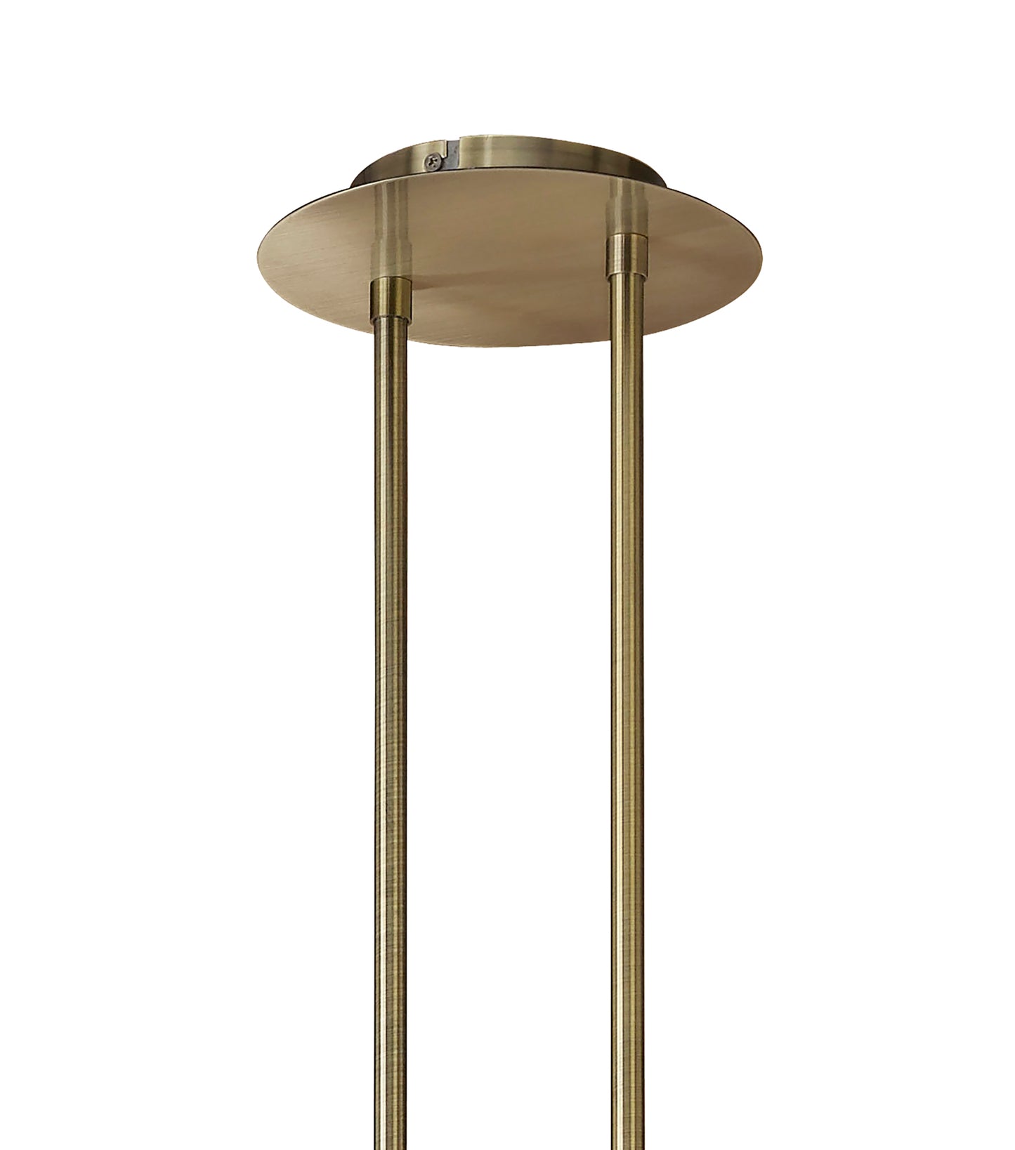 Tiffany Pendant 6+6 Light E27+G9 Oval, Antique Brass With White Shade & Clear Crystal by Mantra