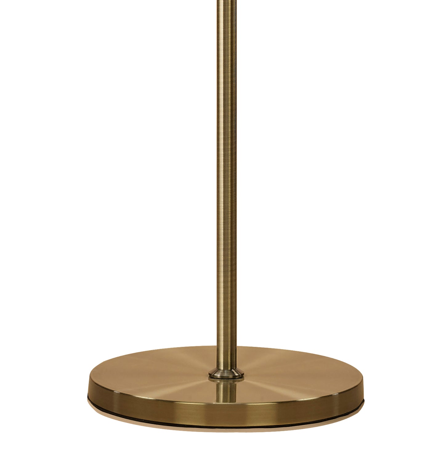Tiffany Floor Lamp 3+3 Light E27+G9, Antique Brass With Cream Shade & Clear Crystal by Mantra