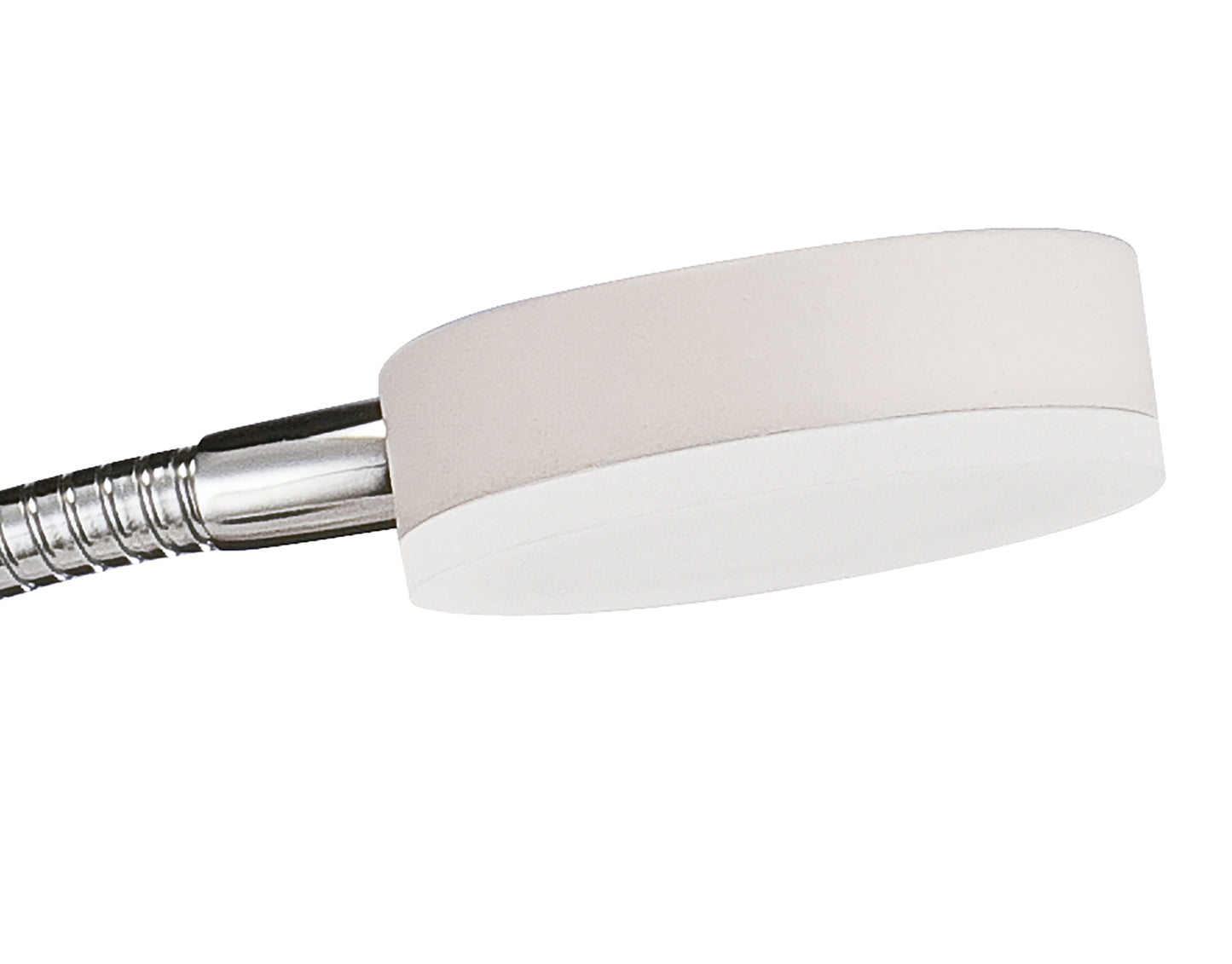 Tobias Table Lamp 1 Light 3W LED 3000K, 300lm, Matt White/Frosted Acrylic/Polished Chrome, 3yrs Warranty by Mantra