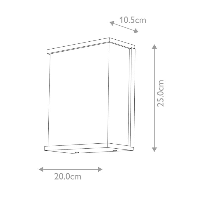 Torsten 1 Light Large Wall Light - Graphite