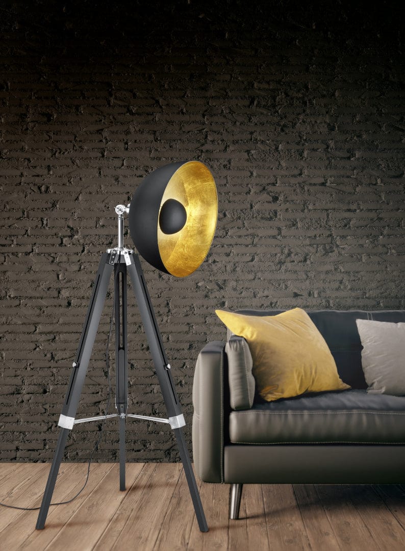 Trio Liège - Floor lamp - Black Matt - Trio 407800132