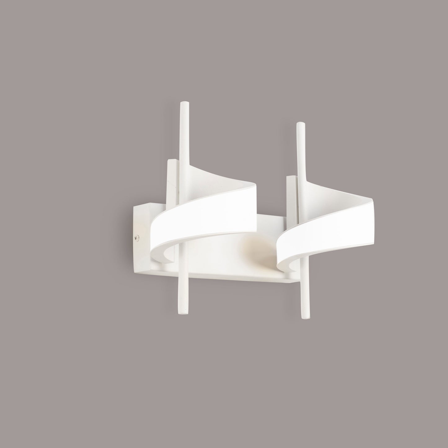 Tsunami 2 Light Spiral Wall Lamp, 24W LED, 3000K, 1800lm, Sand White, 3yrs Warranty by Mantra