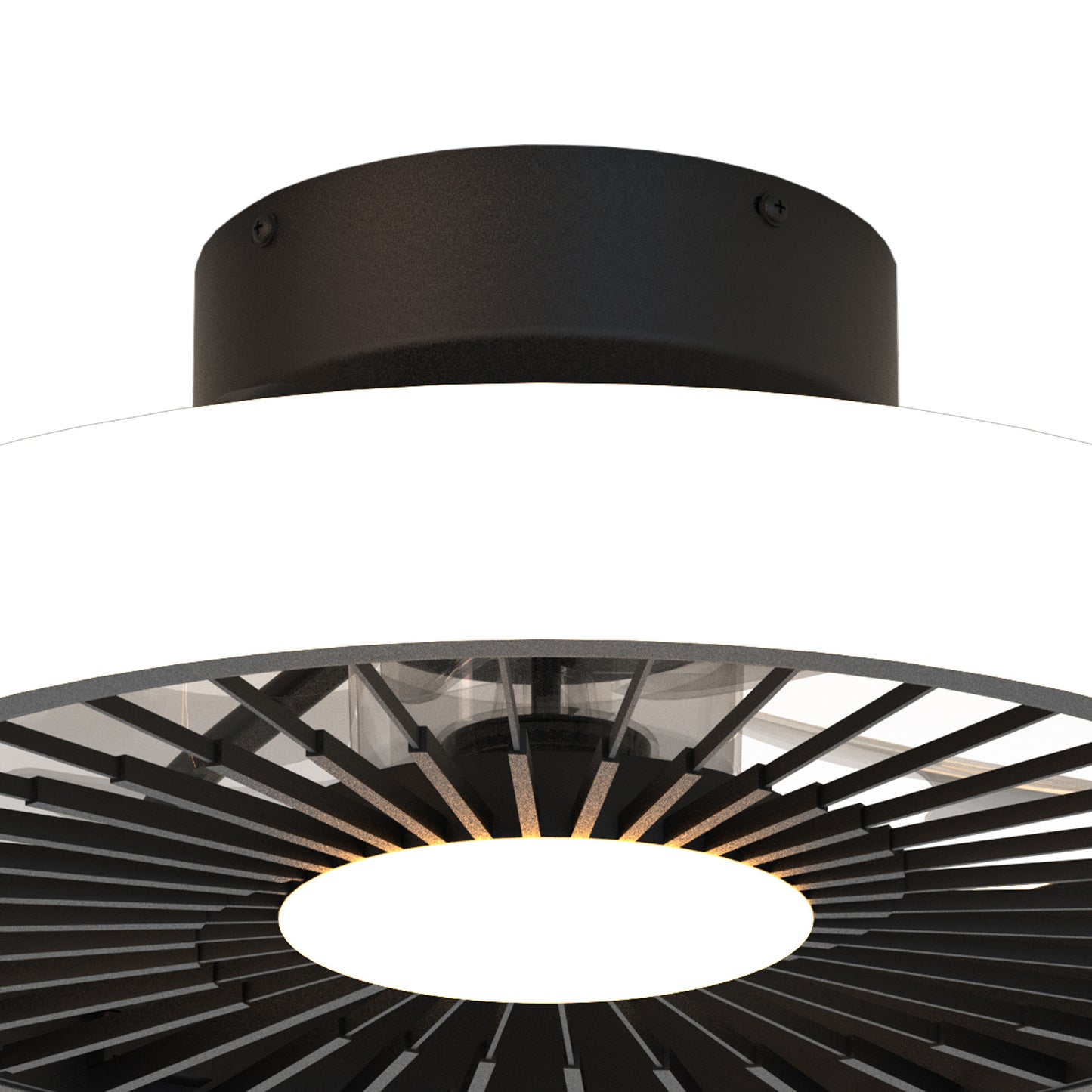 Turbo 55W LED Dimmable Ceiling Light With Built-In 30W DC Reversible Fan, Black, 4100lm, 5yrs Warranty by Mantra