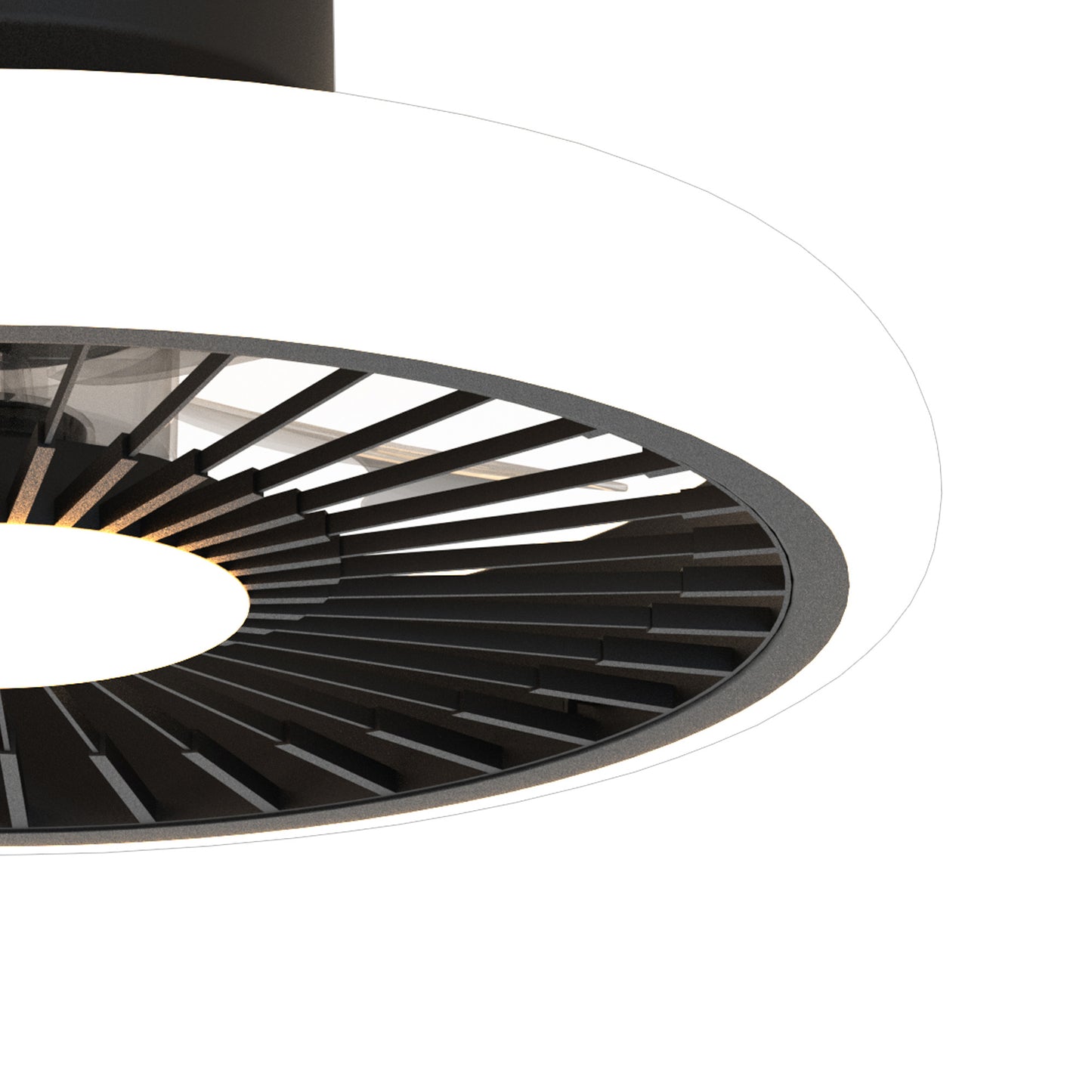 Turbo 55W LED Dimmable Ceiling Light With Built-In 30W DC Reversible Fan, Black, 4100lm, 5yrs Warranty by Mantra
