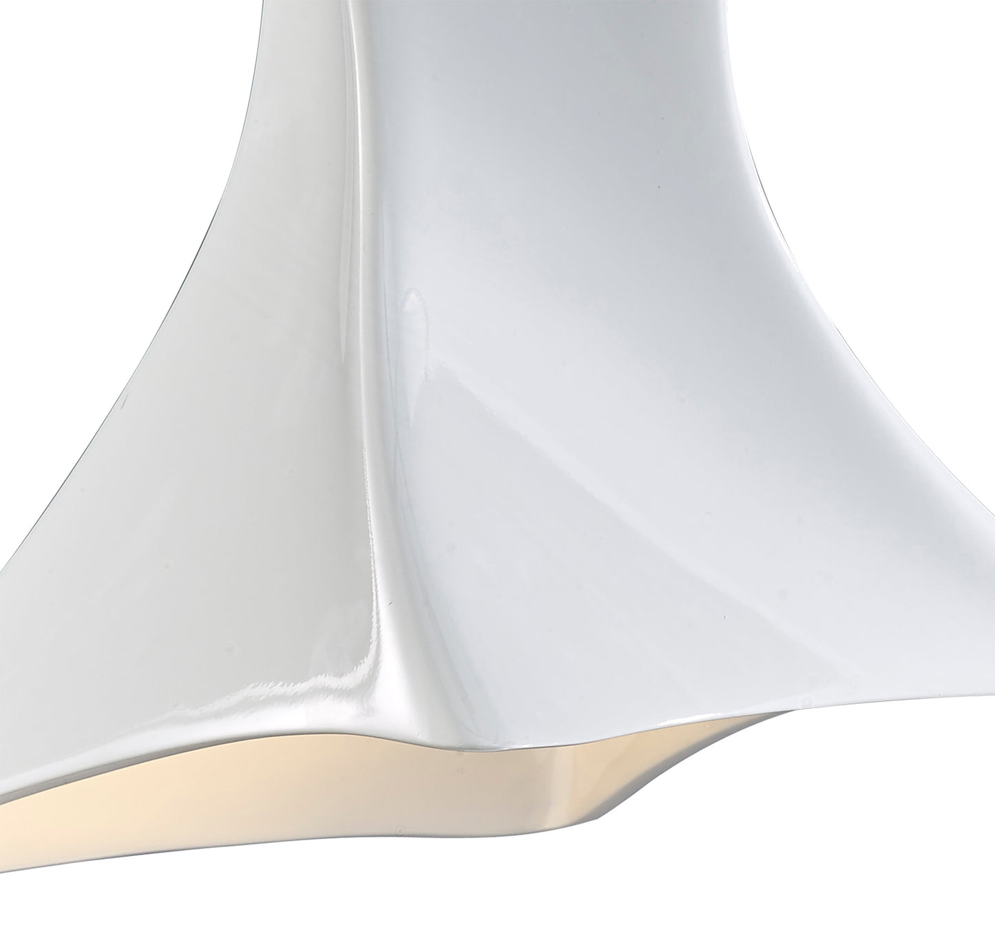Twist Pendant 1 Light E27, Gloss White/Polished Chrome by Mantra