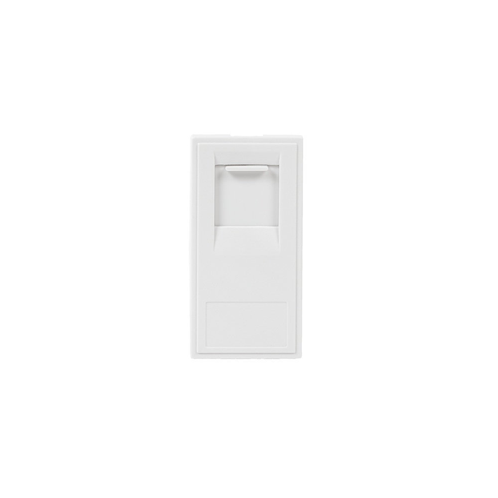 White RJ45 CAT6 EM-Euro Module
