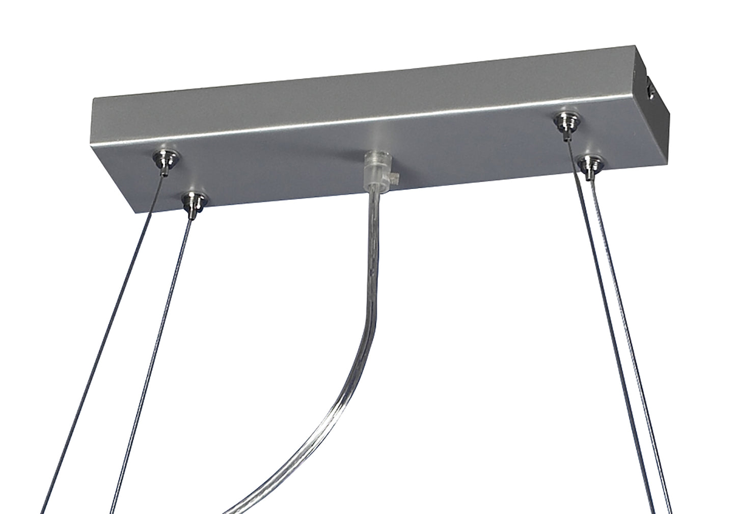 (0040 002) Ull Rectangular Pendant 6 Light G9 Silver Grey by Mantra