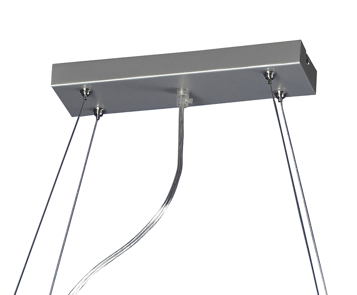 (0040 003) Ull Rectangular Pendant 4 Light G9 Silver Grey by Mantra