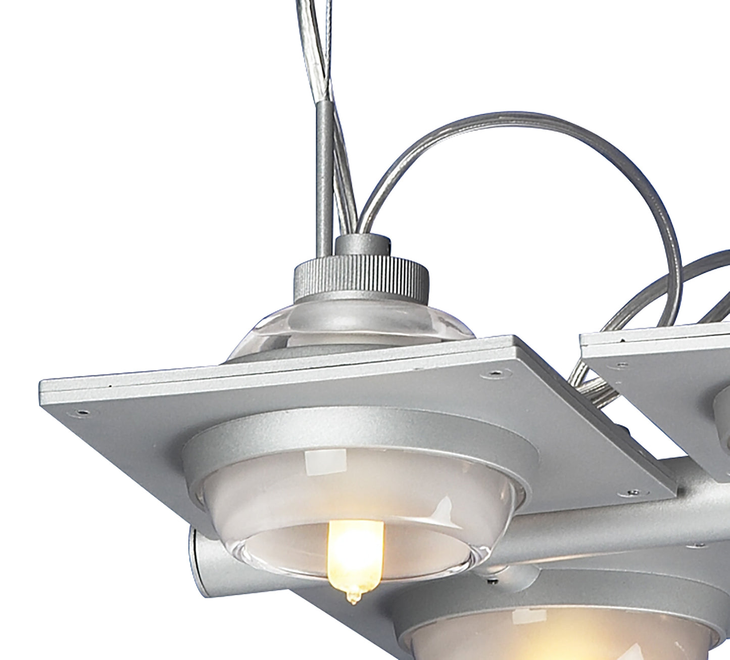 (0040 004) Ull Pendant 4 Light G9 Silver Grey by Mantra