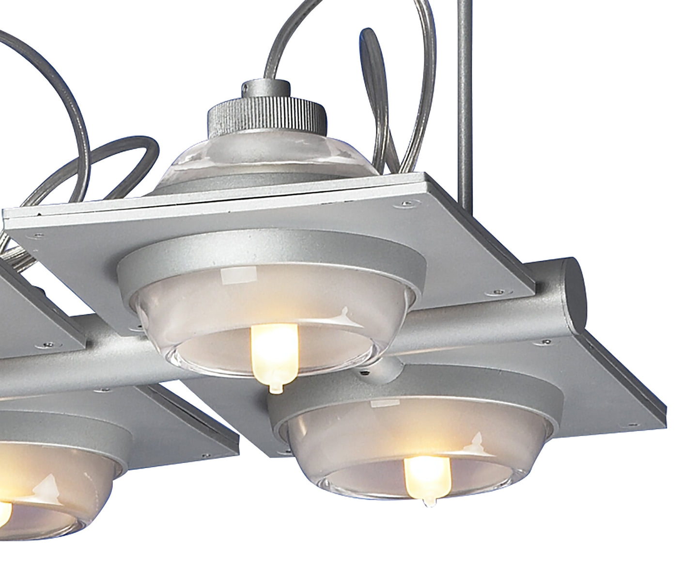 (0040 004) Ull Pendant 4 Light G9 Silver Grey by Mantra