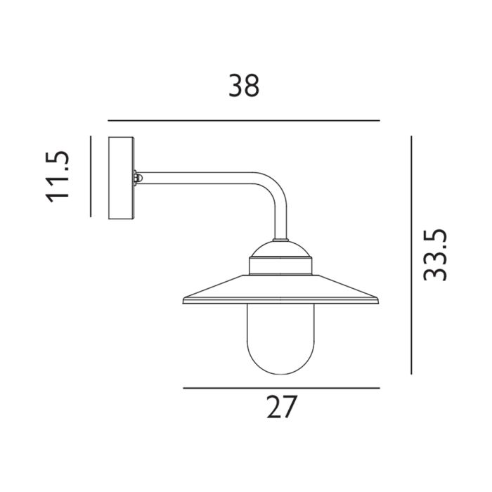 Vansbro 1 Light Wall Lantern Galvanised