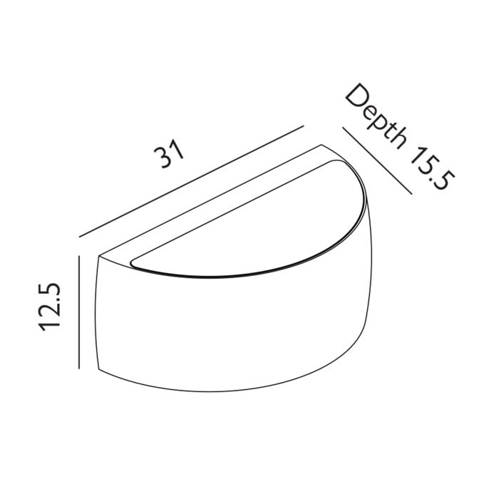 Vasa 1 Light Wall Light - Graphite