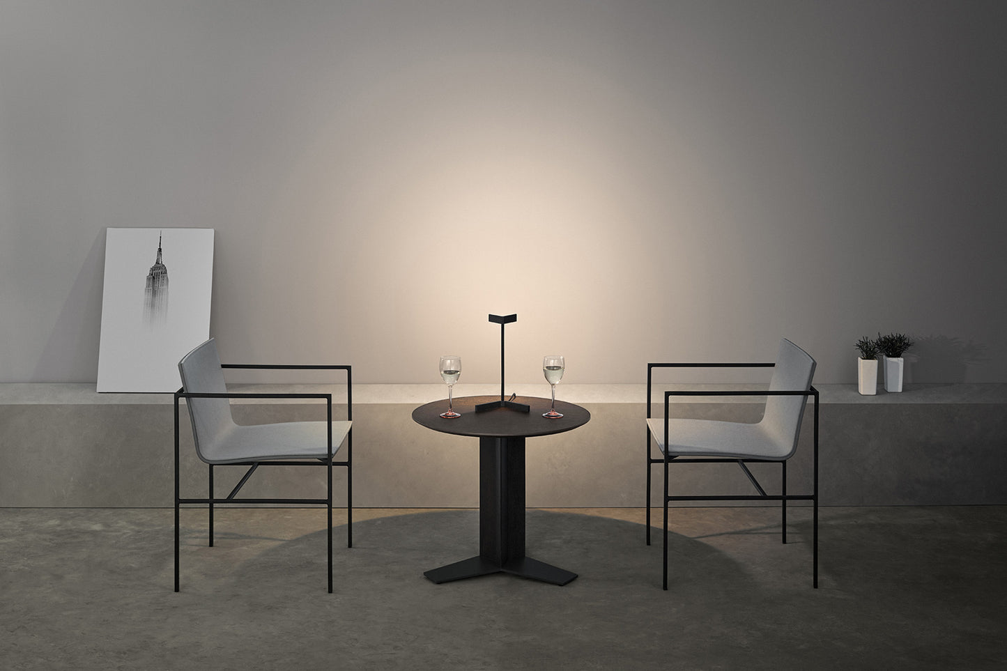 Vector Table Lamp, 5W LED, 3000K, 375lm, Black, 3yrs Warranty by Mantra