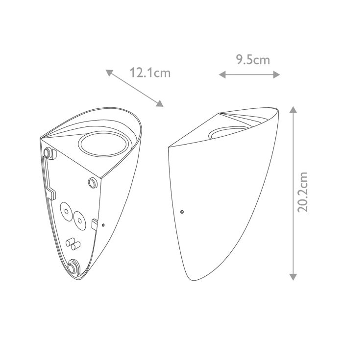 Vendela LED Wall Light - Black