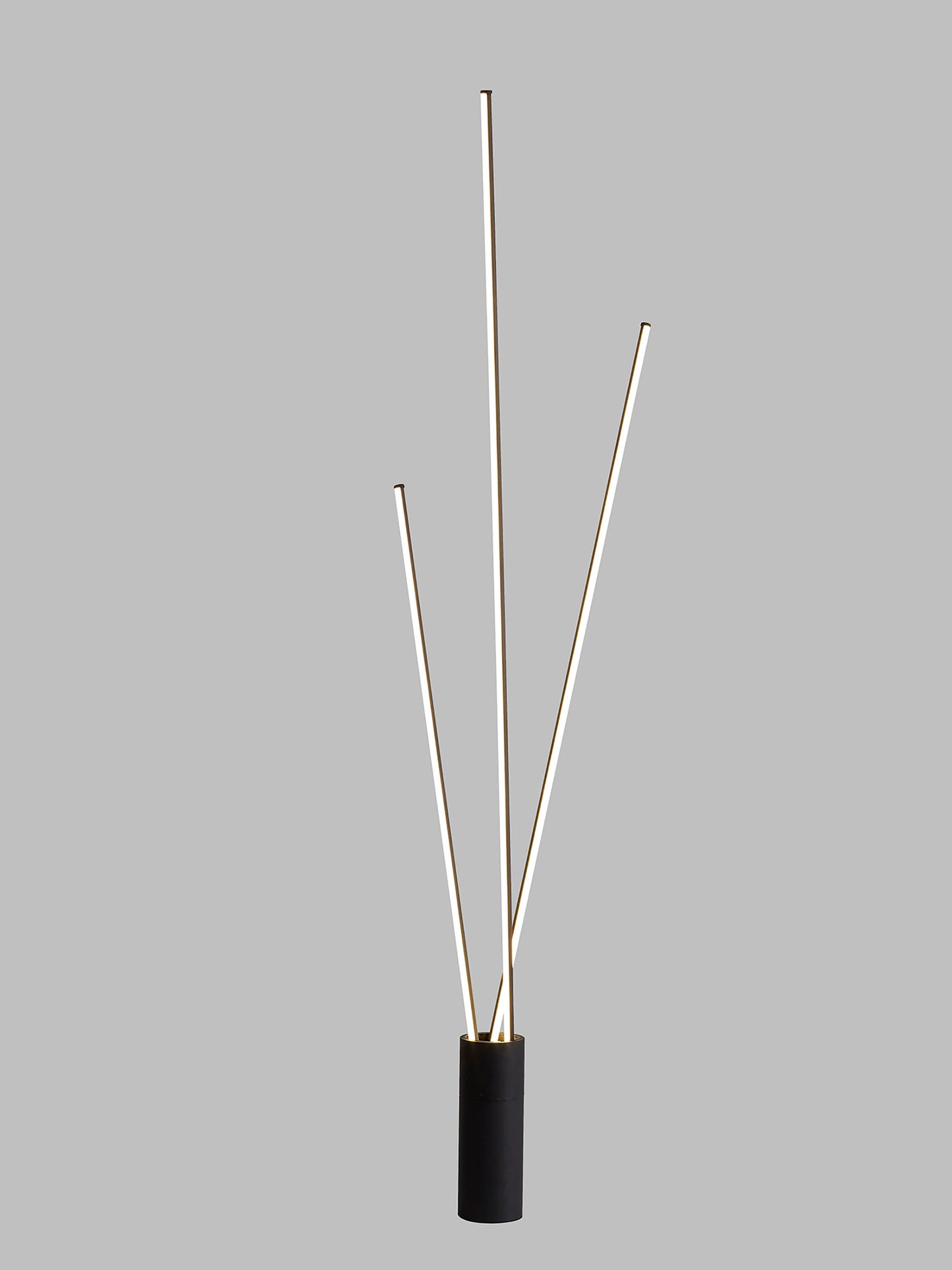 Vertical 3 Light Floor Lamp, 60W LED, 3000K, 3600lm, Dimmable, Black, 3yrs Warranty by Mantra