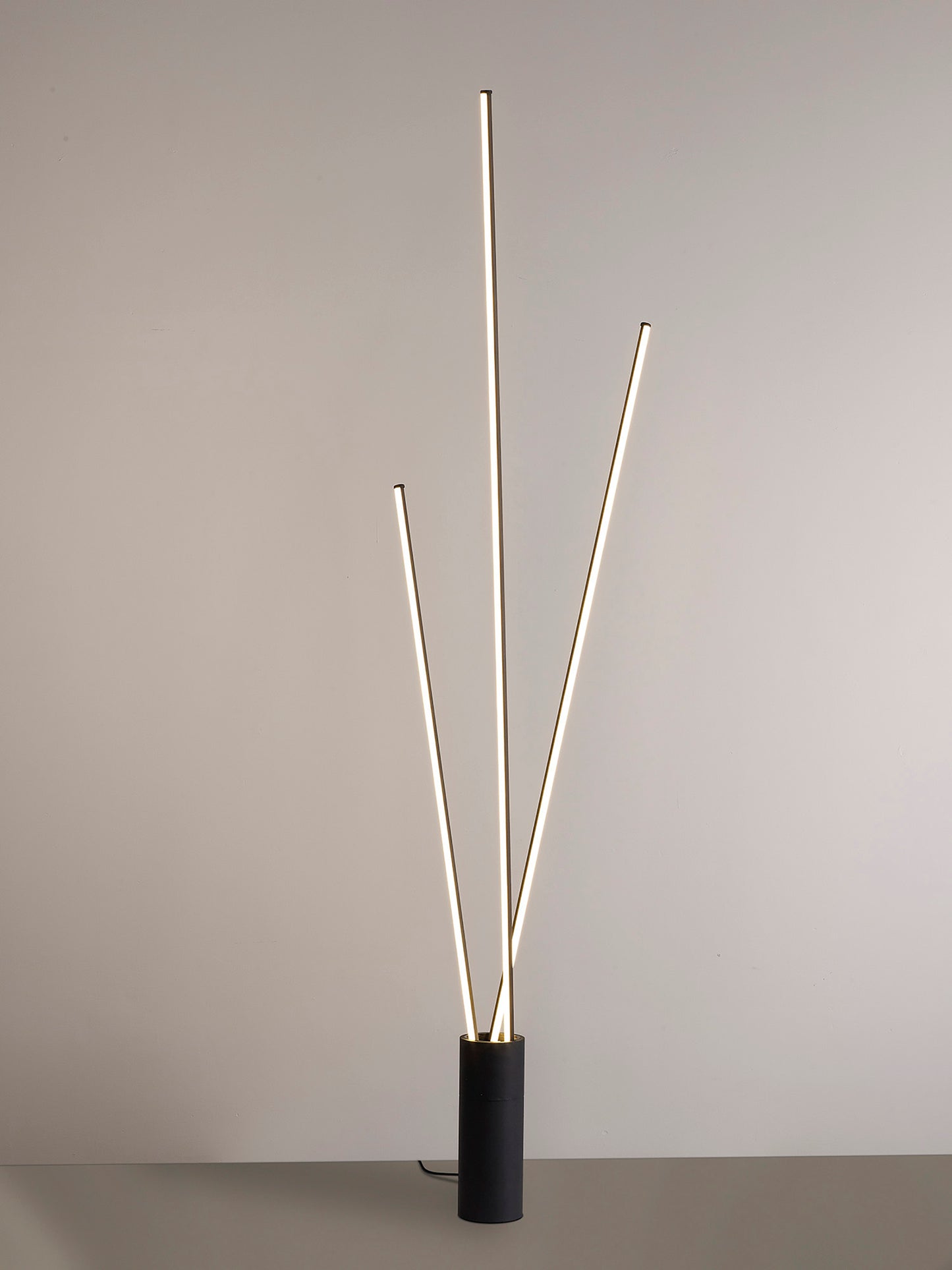 Vertical 3 Light Floor Lamp, 60W LED, 3000K, 3600lm, Dimmable, Black, 3yrs Warranty by Mantra