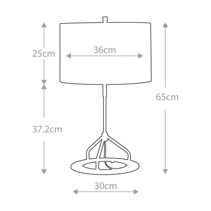 Vicenza Table Lamp - White Polished Nickel