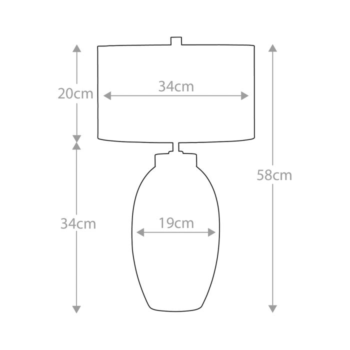Victor 1 Light Small Table Lamp - Cream