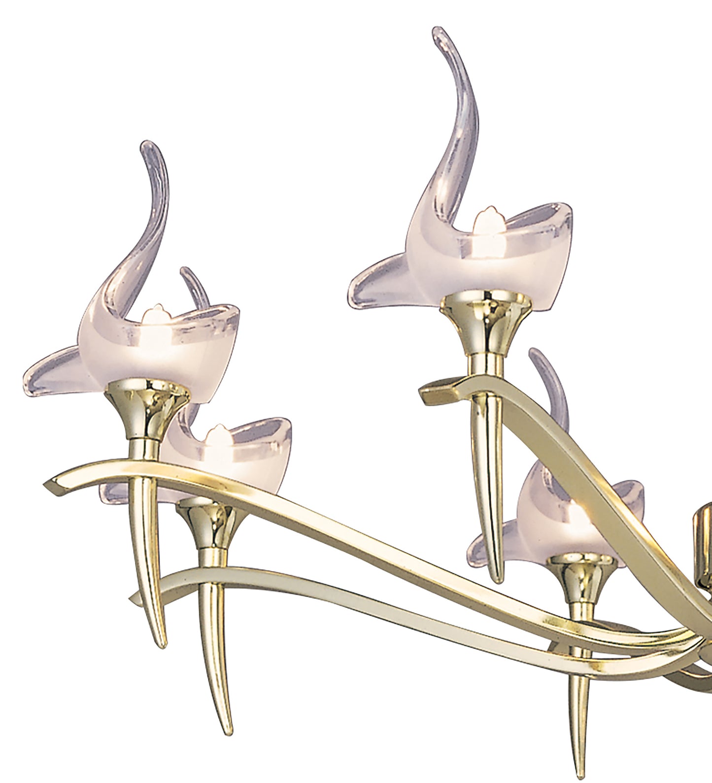 Viena Telescopic Pendant Round 8 Light G9, Polished Brass by Mantra