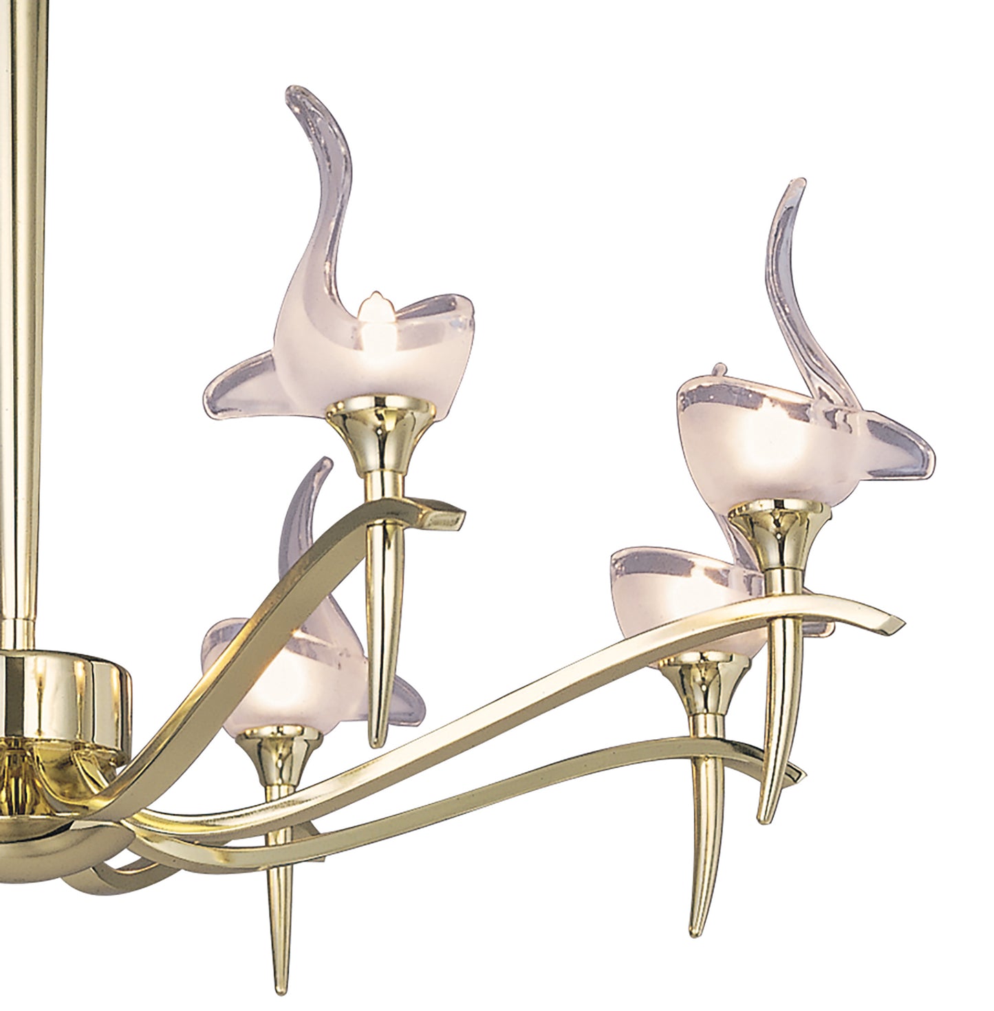 Viena Telescopic Pendant Round 8 Light G9, Polished Brass by Mantra