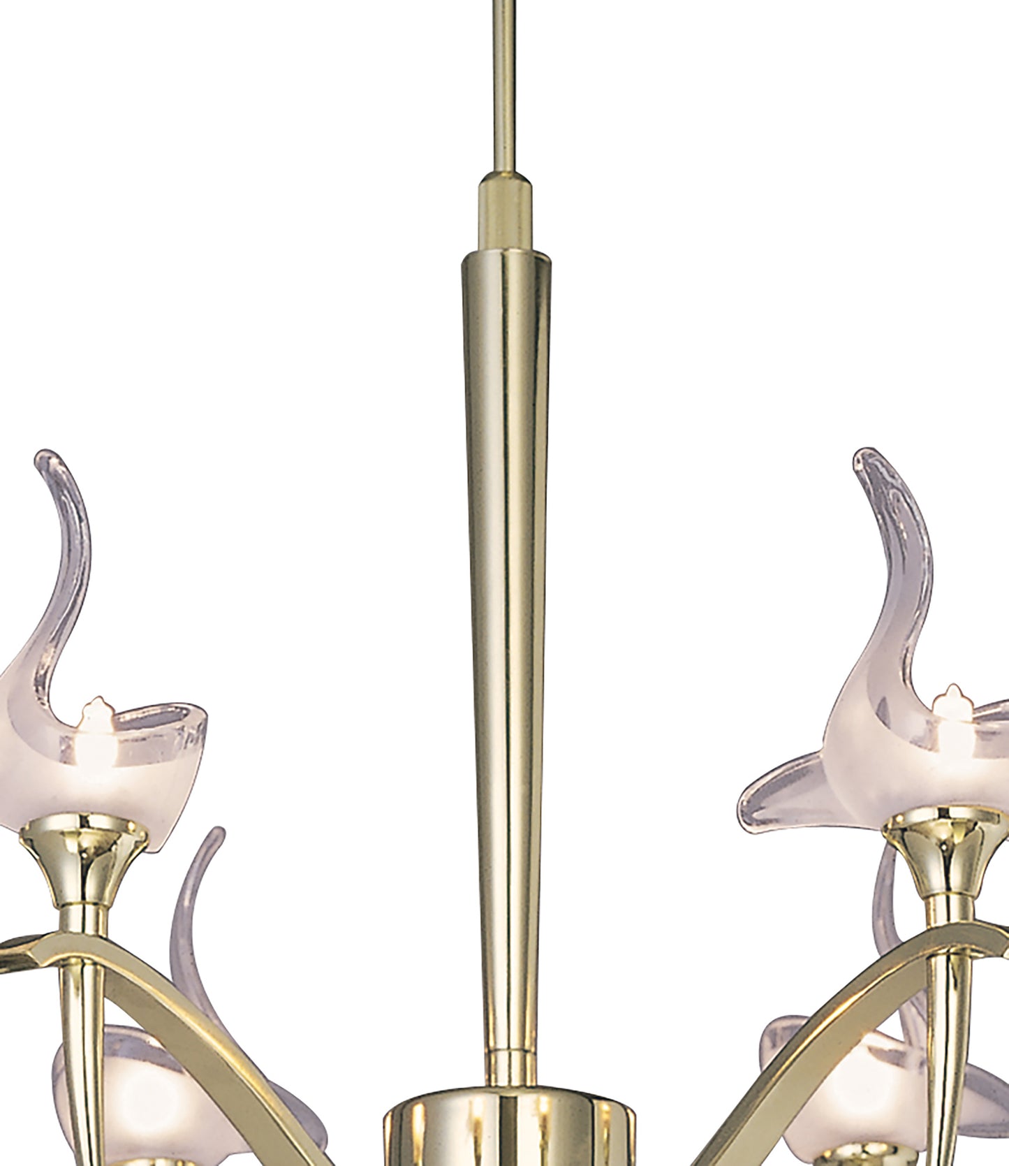 Viena Telescopic Pendant Round 6 Light G9, Polished Brass by Mantra