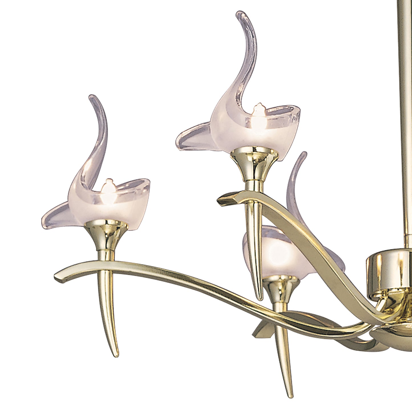 Viena Telescopic Pendant Round 6 Light G9, Polished Brass by Mantra