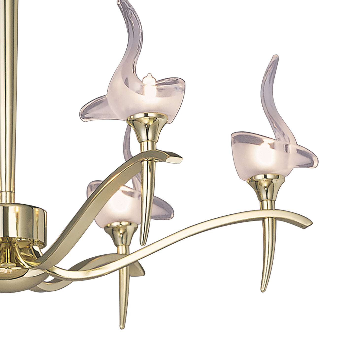 Viena Telescopic Pendant Round 6 Light G9, Polished Brass by Mantra