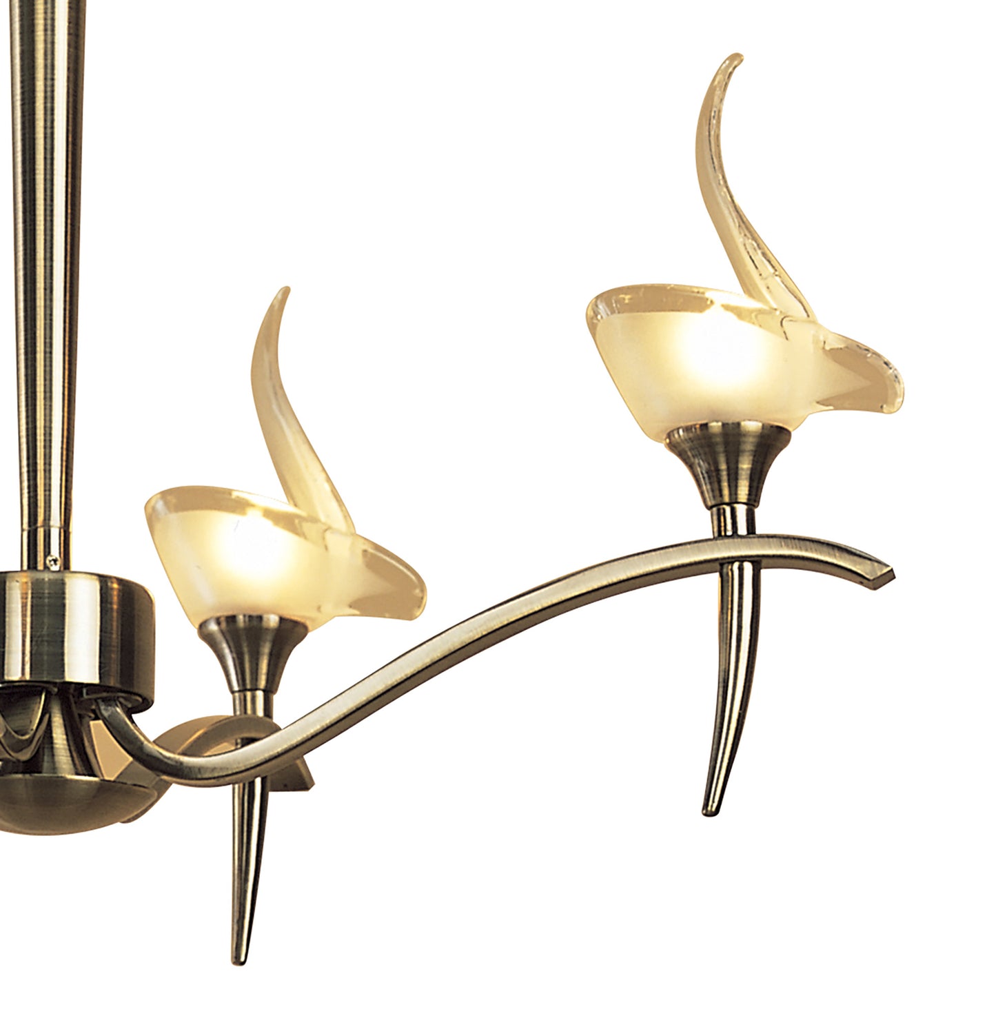 Viena Telescopic Pendant Round 4 Light G9, Antique Brass by Mantra