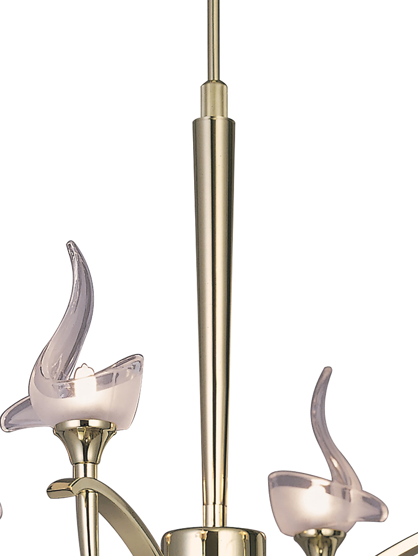 Viena Telescopic Pendant Round 4 Light G9, Polished Brass by Mantra
