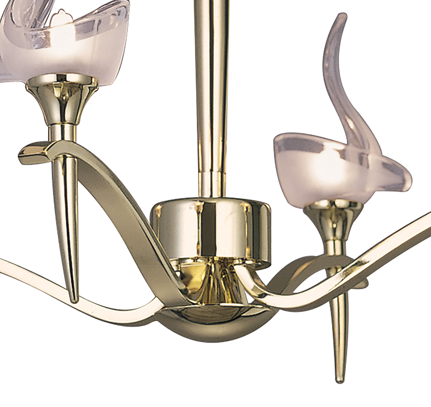 Viena Telescopic Pendant Round 4 Light G9, Polished Brass by Mantra
