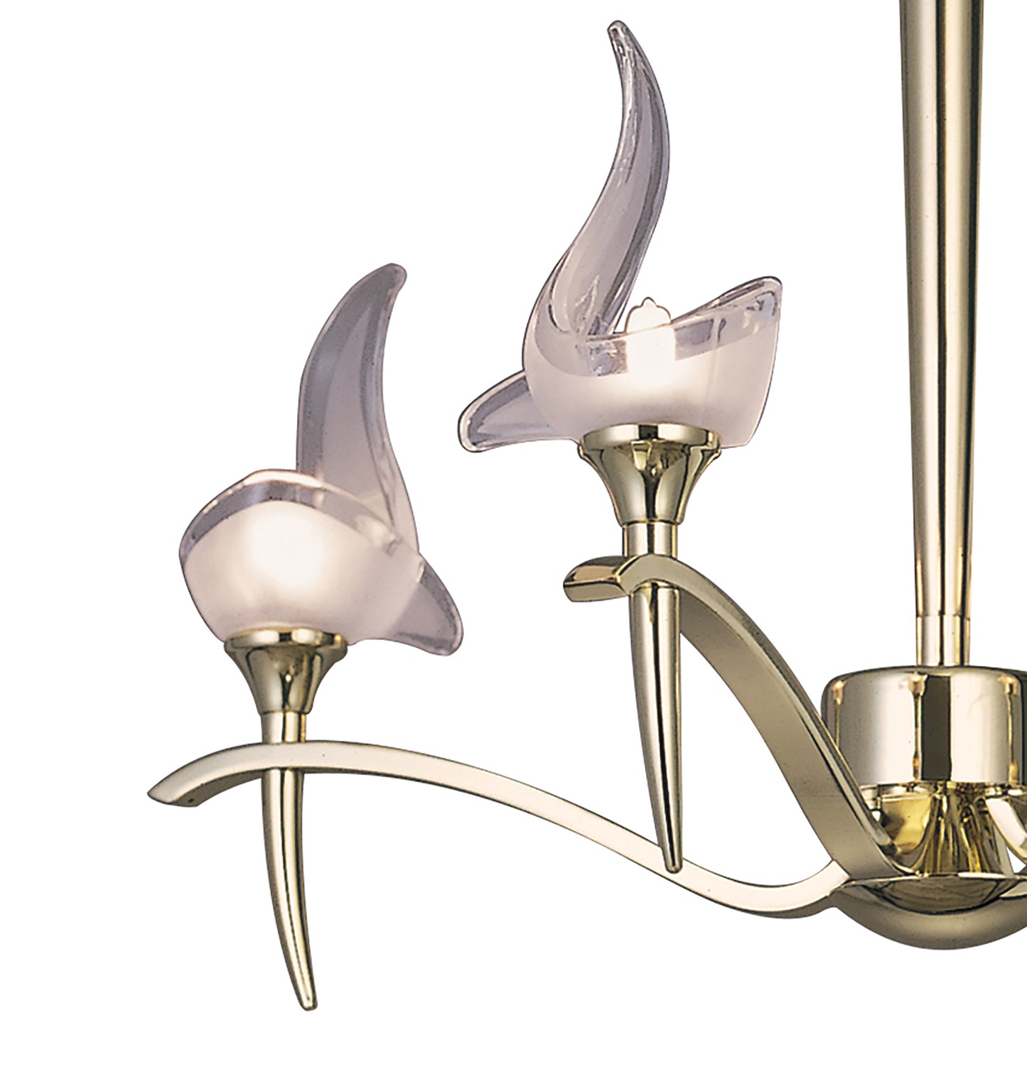 Viena Telescopic Pendant Round 4 Light G9, Polished Brass by Mantra