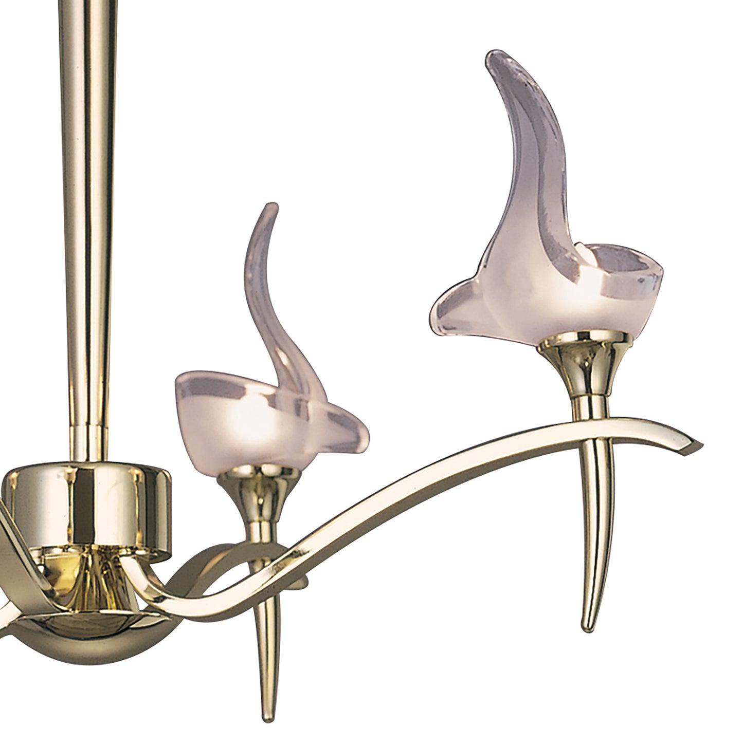 Viena Telescopic Pendant Round 4 Light G9, Polished Brass by Mantra