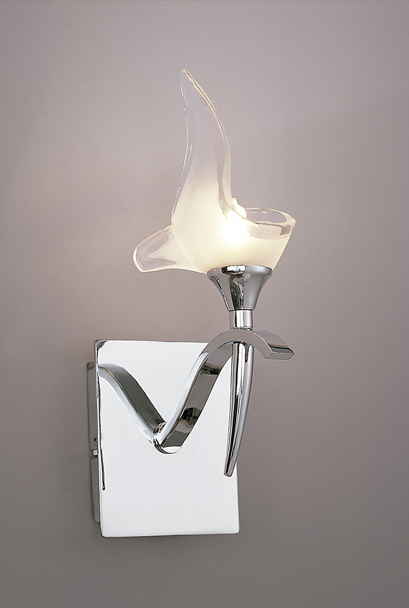 Viena Wall Lamp Switched 1 Light G9, Polished Chrome by Mantra