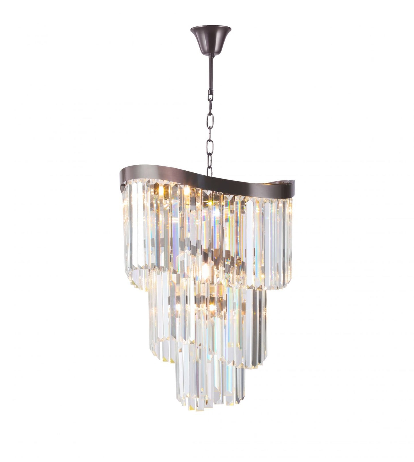 Waverly 6 Light Crystal Pendant Satin Chrome