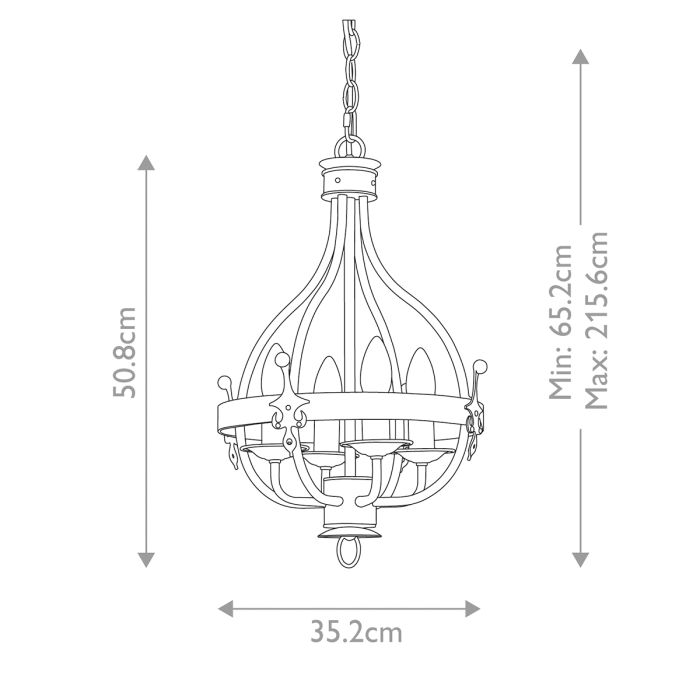 Windsor 4 Light Pendant - Graphite