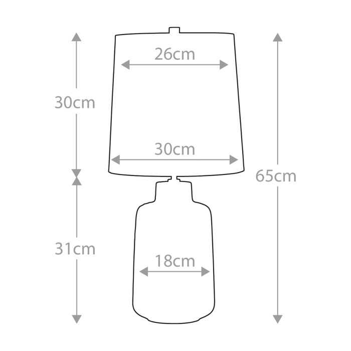 Woolwich 1 Light Table Lamp - Textured Graphite, White Glaze and Silver Shade