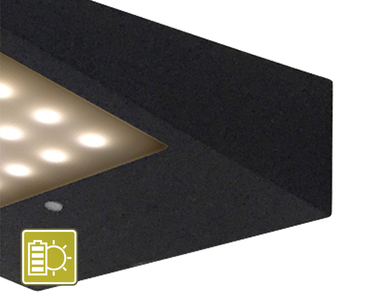 Yeti Solar/Sensor Wall Lamp, 2.2W LED, 3000K, 188lm, IP54, Graphite, 3yrs Warranty by Mantra