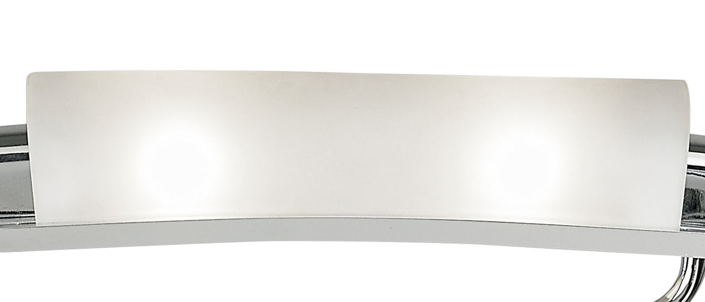 Zira Table Lamp 2 Light G9, Polished Chrome/Frosted White Glass/Wenge by Mantra