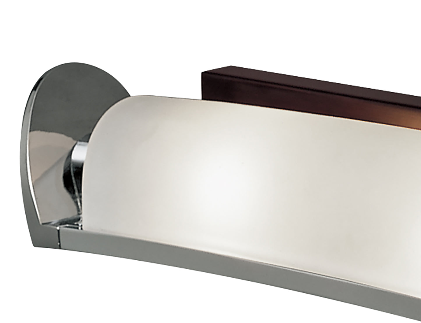 Zira Wall Lamp Switched 2 Light G9, Polished Chrome/Frosted White Glass/Wenge by Mantra