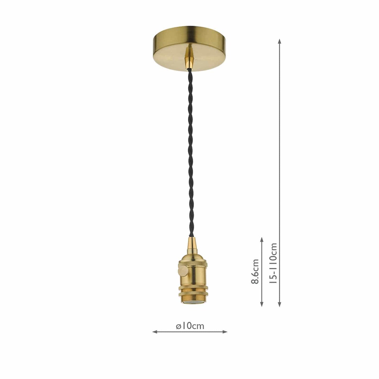dar lighting Accessory 1 Light Suspension In Brass SPB0140